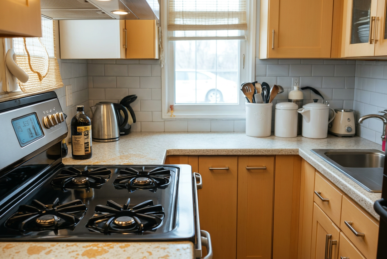 Detailed kitchen cleaning result for a deep cleaning service